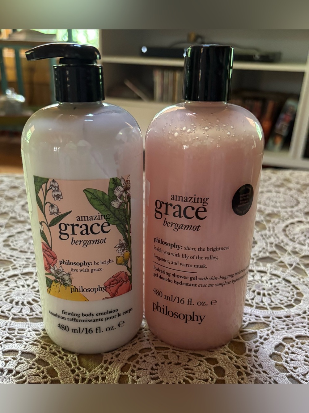 PHILOSOPHY Amazing Grace Bergamot FIRMING BODY EMULSION & SHOWER GEL 16 oz NEW